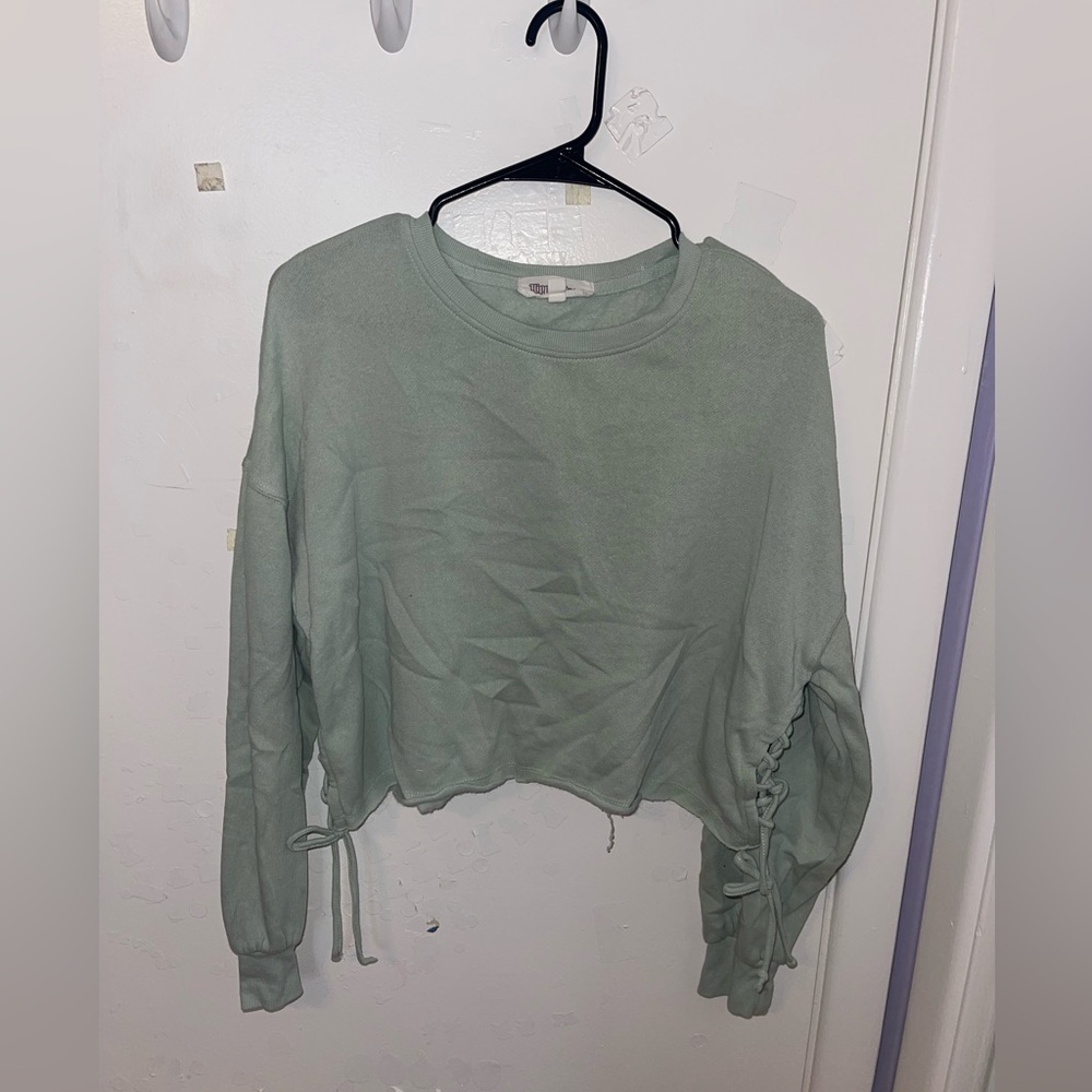 Hippie Rose Green Sweatshirt